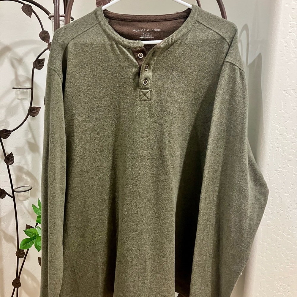 Men's Forest Green Age of Wisdom Henley